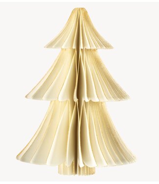 Kerstdecoratie Papieren honeycomb kerstboom wit