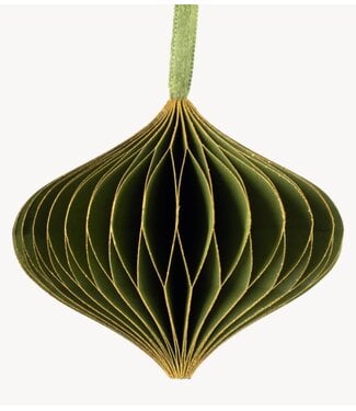 Kerstdecoratie Papieren honeycomb hanger groen