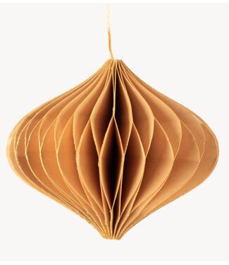 Kerstdecoratie Papieren honeycomb hanger oranje