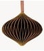 Kerstdecoratie Papieren honeycomb hanger bruin