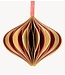 Kerstdecoratie Papieren honeycomb hanger rood met wit