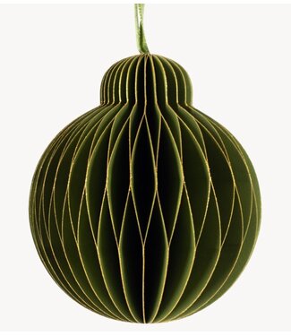 Kerstdecoratie Papieren honeycomb hanger groen