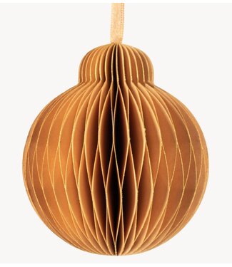 Kerstdecoratie Papieren honeycomb hanger oranje