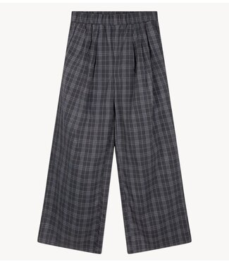 Refined Department Broek ladies woven wide leg check pants ZOEI check