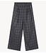 Refined Department Broek ladies woven wide leg check pants ZOEI check