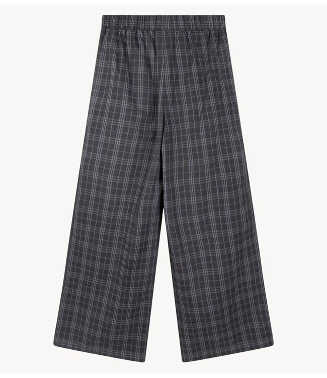 Refined Department Broek ladies woven wide leg check pants ZOEI check