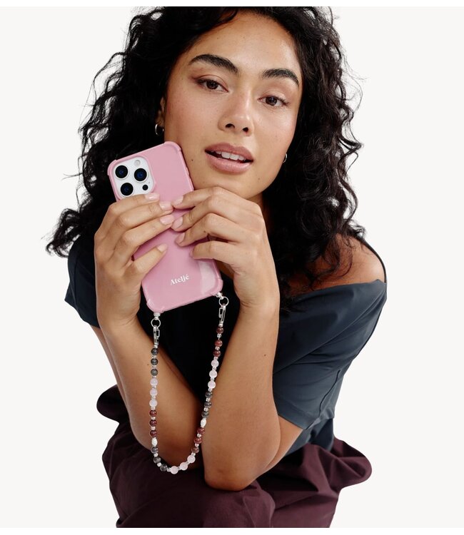 Ateljé Telefoonkoord  short Merlot cord