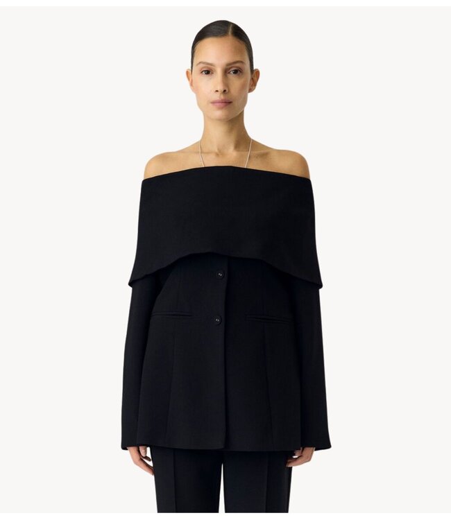 YAS Blazer YASFELLY LS OFF SHOULDER BLAZER S. Black