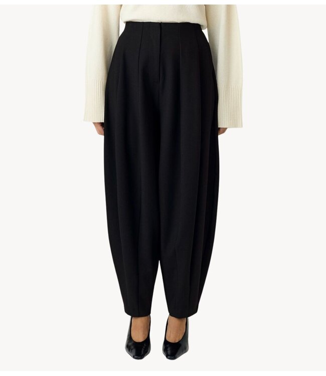 YAS Broek YASBAY HW BARREL BALLOON PANT Black