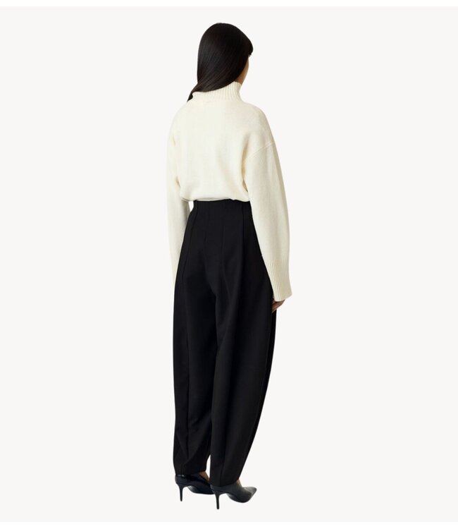 YAS Broek YASBAY HW BARREL BALLOON PANT Black