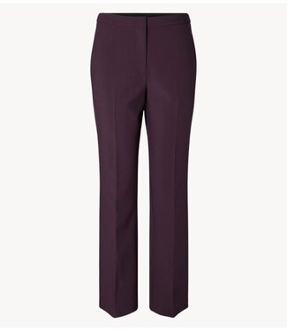 YAS Broek YASBETHY MW FLARED PANTS NOOS Plum Perfect