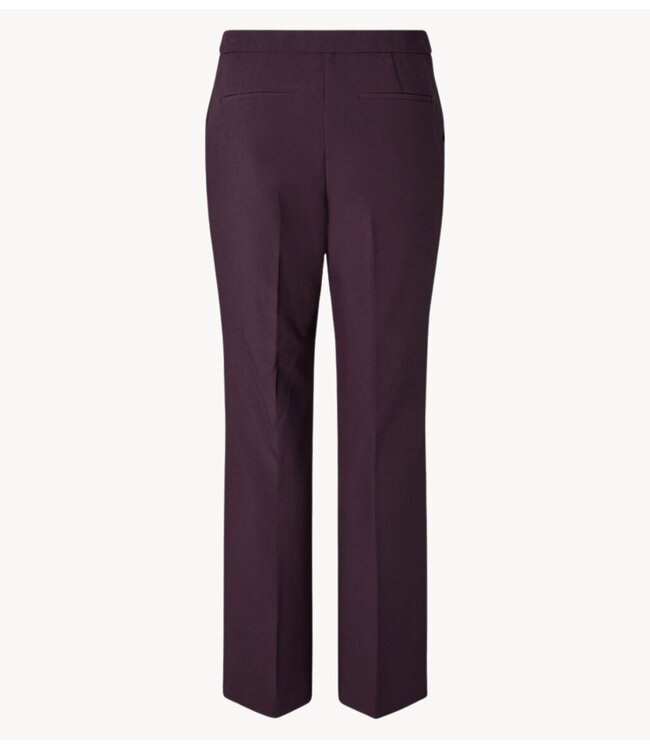 YAS Broek YASBETHY MW FLARED PANTS NOOS Plum Perfect