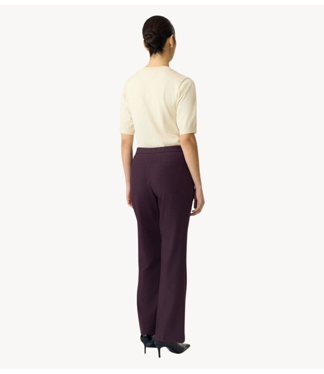 YAS Broek YASBETHY MW FLARED PANTS NOOS Plum Perfect