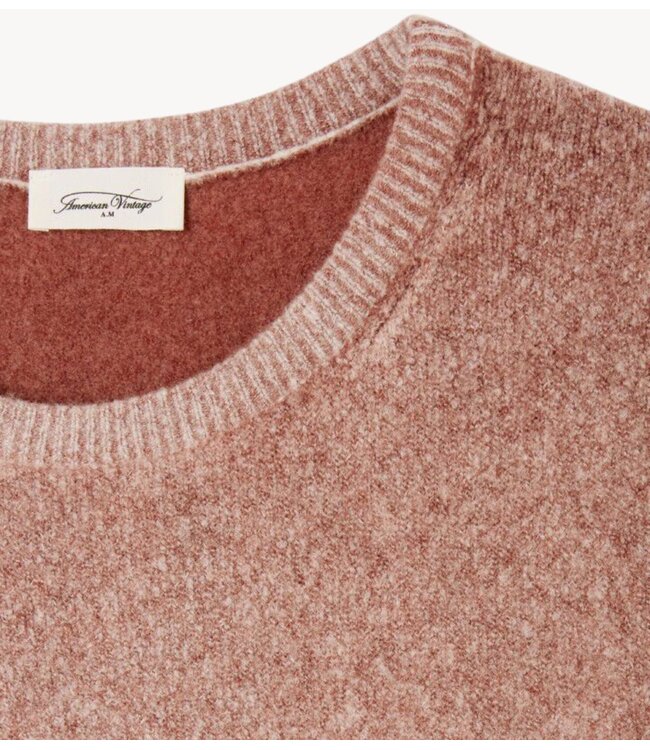 American Vintage Trui Damsville col rond print NOISETTE