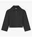 OLAF Trui HALF ZIP RIB SWEAT CHARCOAL