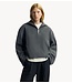 OLAF Trui HALF ZIP RIB SWEAT CHARCOAL
