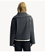 OLAF Trui HALF ZIP RIB SWEAT CHARCOAL
