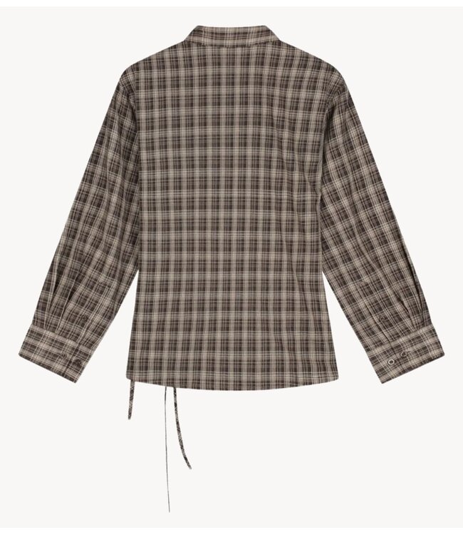 OLAF Blouse TIE CHECK SHIRT CHECK