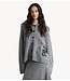 Second Female Vest Alpha Knit Collar Cardigan Mid Grey Melange