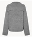 Second Female Vest Alpha Knit Collar Cardigan Mid Grey Melange