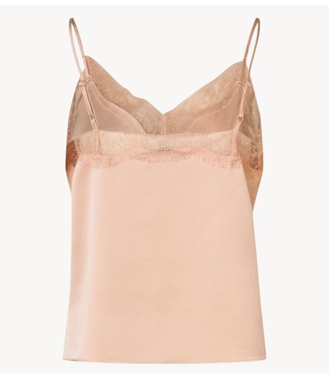 Second Female Top  Glimps Lace Strap Top Cream Tan