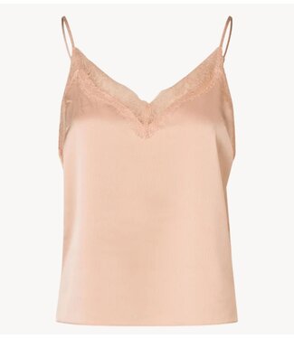 Second Female Top  Glimps Lace Strap Top Cream Tan