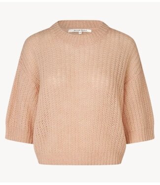Second Female Trui Glora SS Knit Pullover Cream Tan