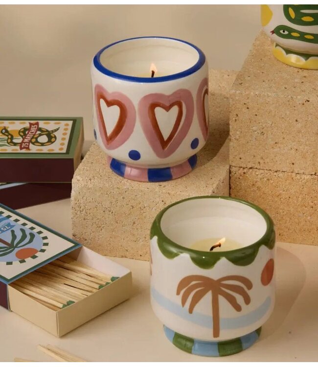 Paddywax Kaarsen A Dopo 8oz./226g Hearts Ceramic Candle ‐ Rosewood Vanilla
