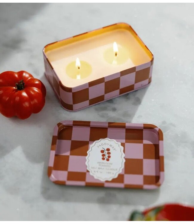 Paddywax Kaarsen A Dopo 6.5oz/184g Tomato Printed Tin Candle ‐ Heirloom Tomato