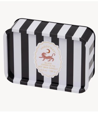 Paddywax Kaarsen A Dopo 6.5oz/184g Tiger Printed Tin Candle ‐ Black Cedar & Fig