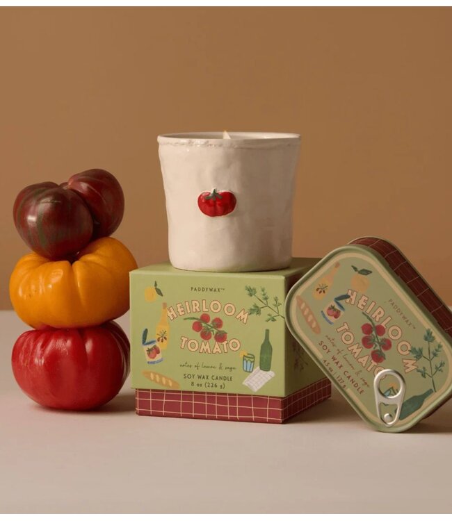 Paddywax Kaarsen Bistro 8oz/226g Tomato Ceramic Candle ‐ Heirloom Tomato
