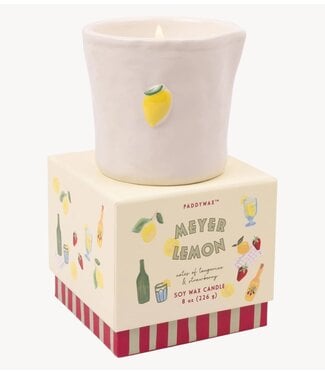 Paddywax Kaarsen Bistro 8oz/226g Lemon Ceramic Candle ‐ Meyer Lemon