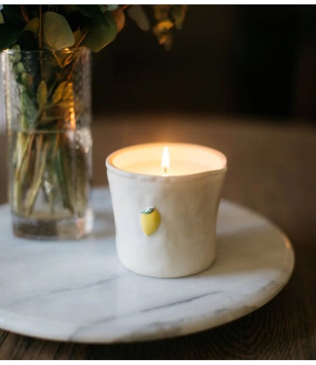 Paddywax Kaarsen Bistro 8oz/226g Lemon Ceramic Candle ‐ Meyer Lemon