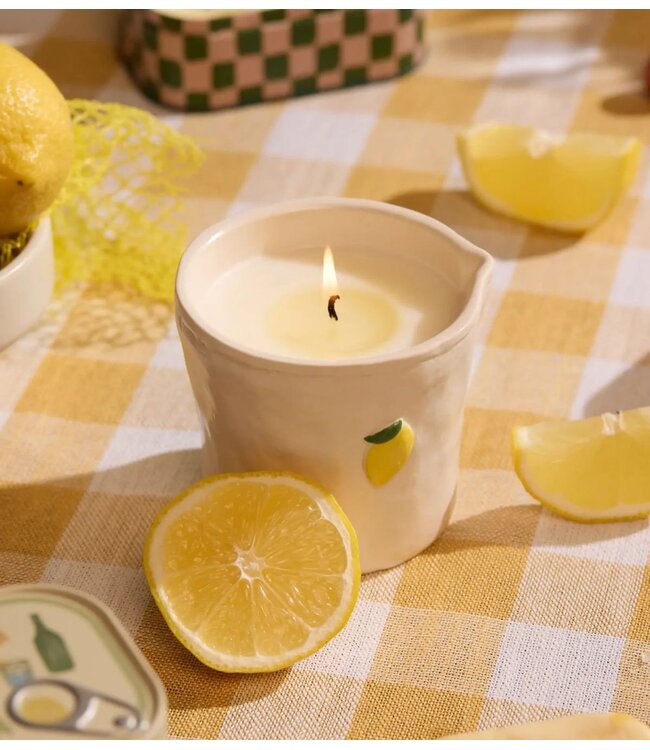 Paddywax Kaarsen Bistro 8oz/226g Lemon Ceramic Candle ‐ Meyer Lemon