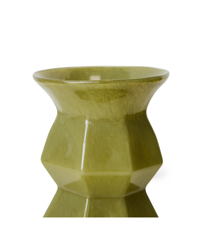 HKLIVING Vaas Silhouette glass vase, green