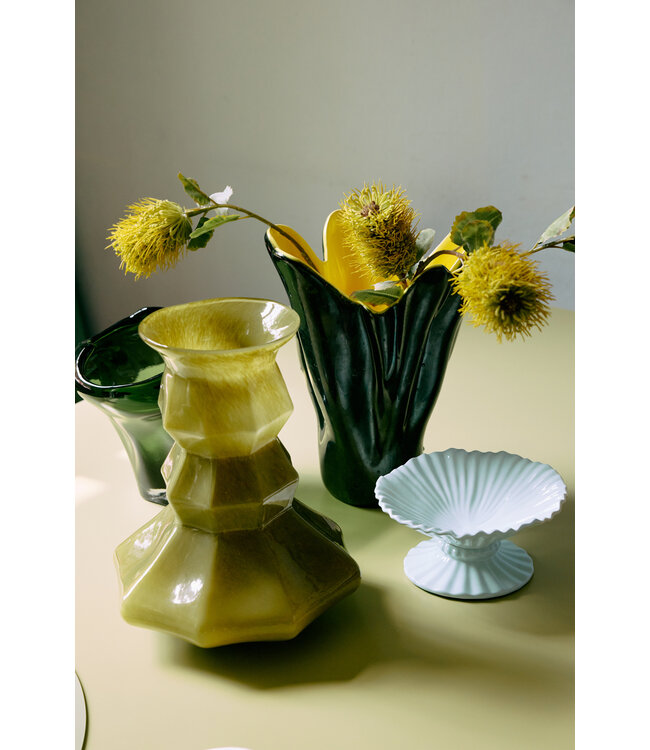 HKLIVING Vaas Silhouette glass vase, green