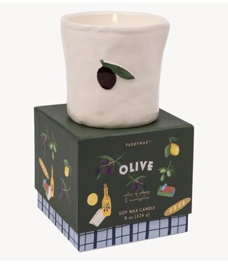 Paddywax Kaarsen Bistro 8oz/226g Olive Ceramic Candle ‐ Fig & Olive