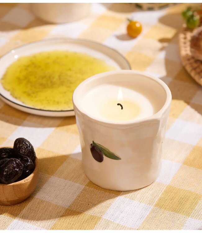 Paddywax Kaarsen Bistro 8oz/226g Olive Ceramic Candle ‐ Fig & Olive