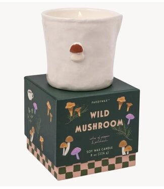 Paddywax Kaarsen Bistro 8oz/226g Mushroom Ceramic Candle ‐ Wild Mushroom