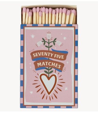 Paddywax Luciferdoosje A Dopo Boxed Matches Hearts (75 Pcs) ‐ Pink