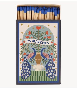 Paddywax Luciferdoosje A Dopo Boxed Matches Peacock (75 Pcs) ‐ Blue