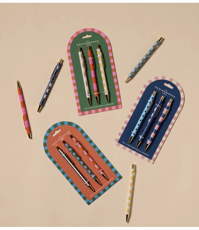 Paddywax Pennen A Dopo Set of 3 Pens ‐ Eye, Moon, Stripe
