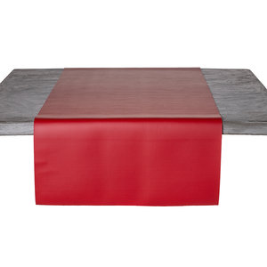 Tischläufer Kunstleder Rot 45 x 140 CM