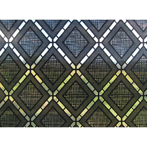 Fensterfolie statisch gegen Betrachtung Textil Rhombus schwarz 46cm x 1,5m