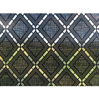 Fensterfolie statisch gegen Betrachtung Textil Rhombus schwarz 46cm Breit