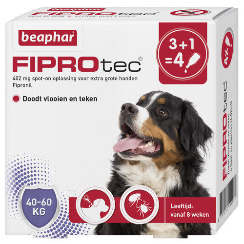 Beaphar Fiprotec hond 3+1 pip 40-60kg