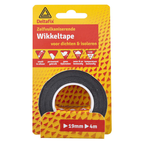 Deltafix Deltafix wikkeltape vulkaniserend zwart 4 m x 19 mm