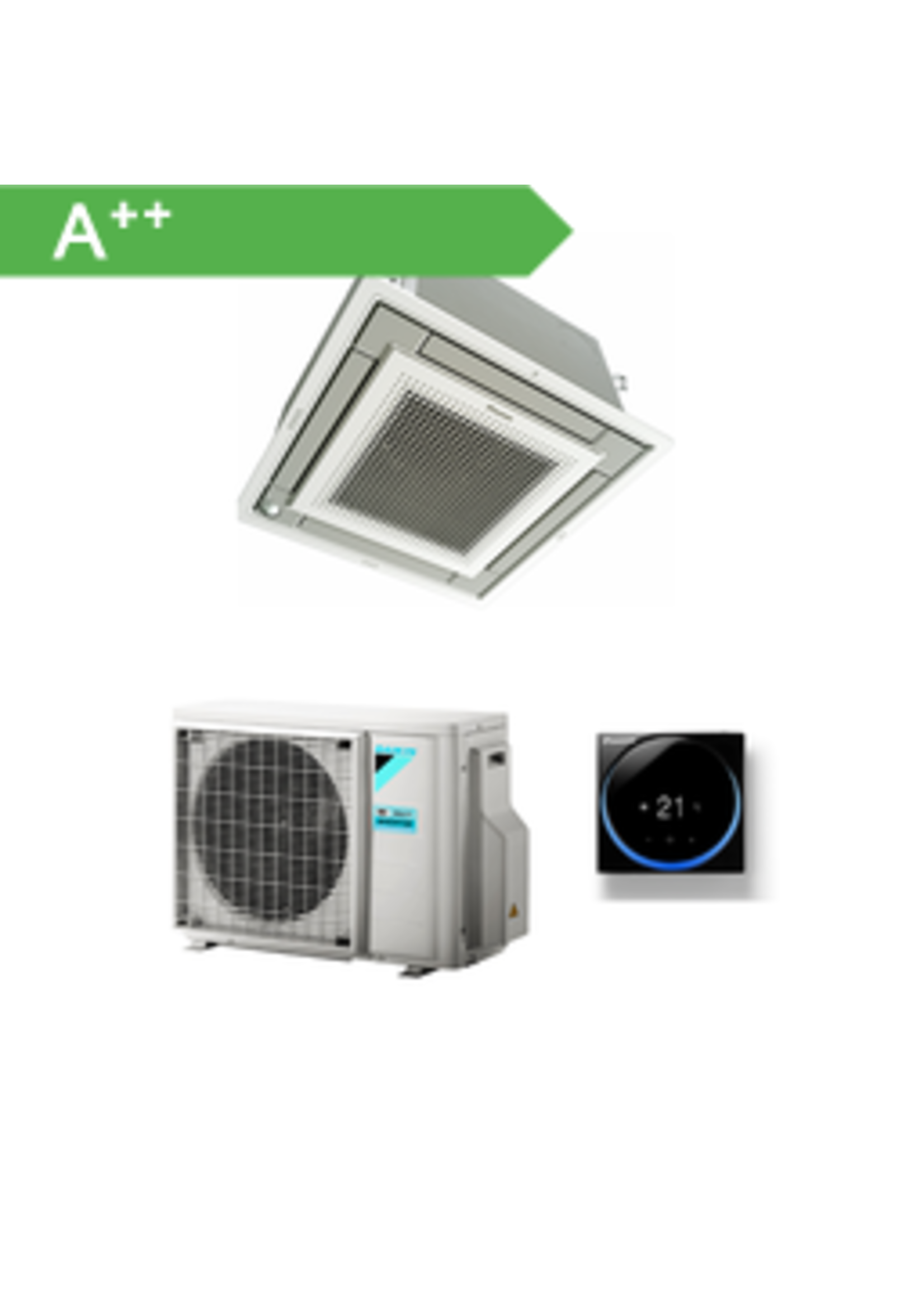Daikin Set Klimaanlage Fully Flat Kassettengerät 3,4 kW