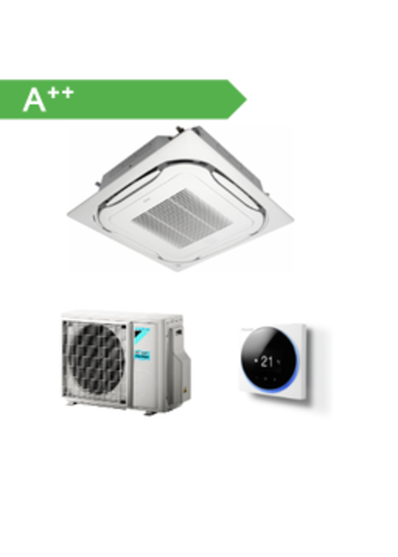 Daikin Set Klimaanlage Roundflow Kassettengerät 3,5 kW