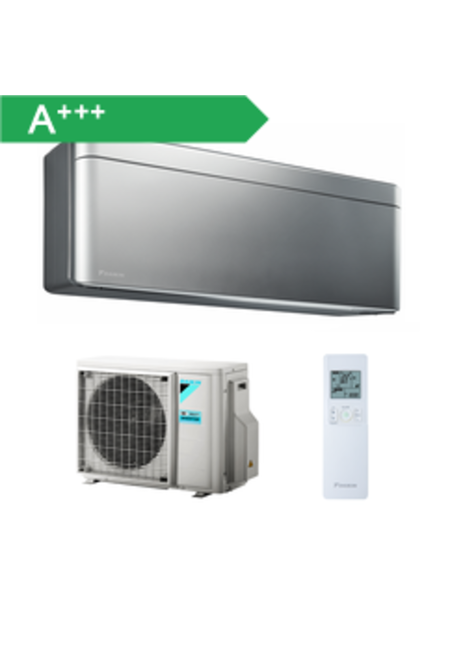 Daikin Set Klimaanlage Stylish 2,5 kW Wandgerät in silber